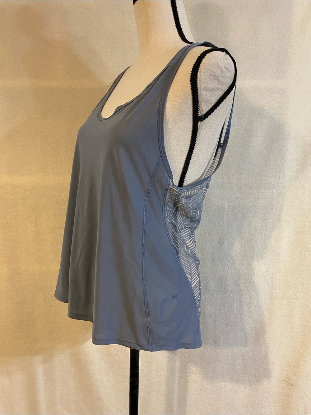 Lululemon blue denim Cool To Street Tank open back top